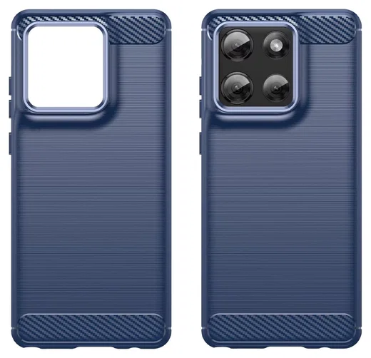 Motorola Moto G86 Hoesje Geborsteld TPU Flexibele Back Cover Blauw afbeelding 2