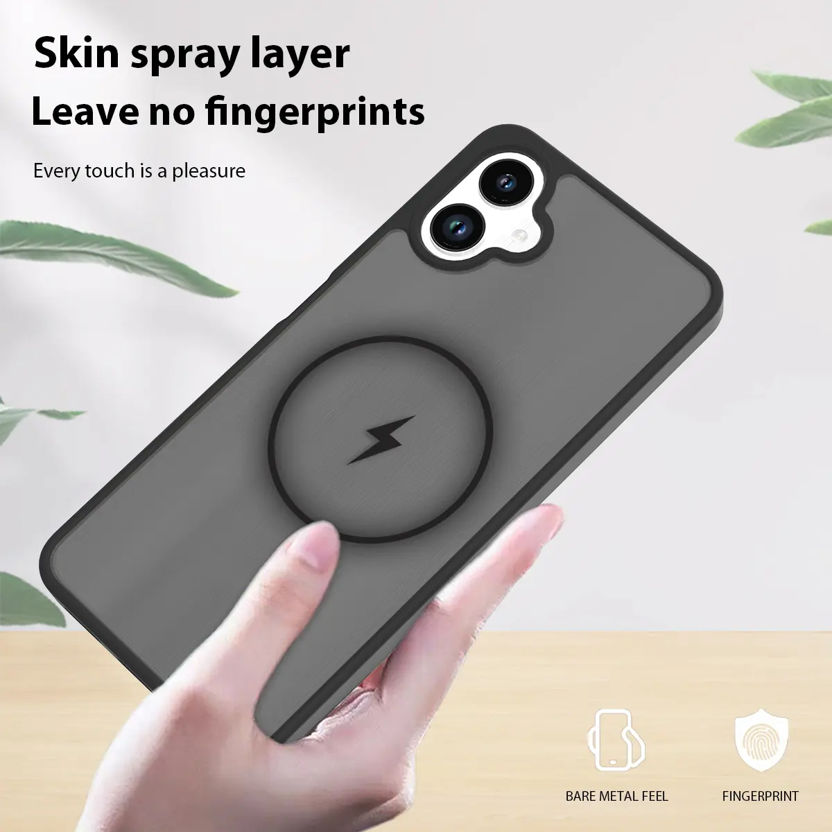 Samsung Galaxy A06 Hoesje met MagSafe Back Cover Matte Zwart afbeelding 9