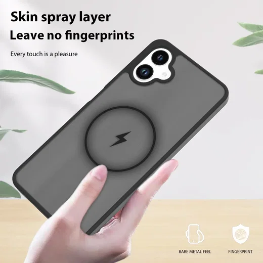 Samsung Galaxy A06 Hoesje met MagSafe Back Cover Matte Zwart afbeelding 9