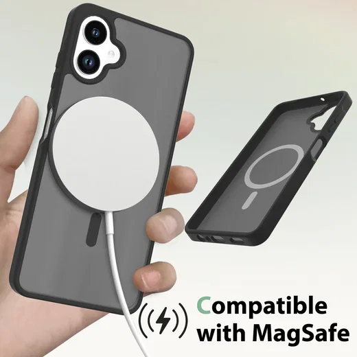 Samsung Galaxy A06 Hoesje met MagSafe Back Cover Matte Zwart afbeelding 6