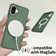 Samsung Galaxy A06 Hoesje met MagSafe Back Cover Matte Groen afbeelding 5