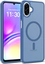 Samsung Galaxy A06 Hoesje met MagSafe Back Cover Matte Blauw