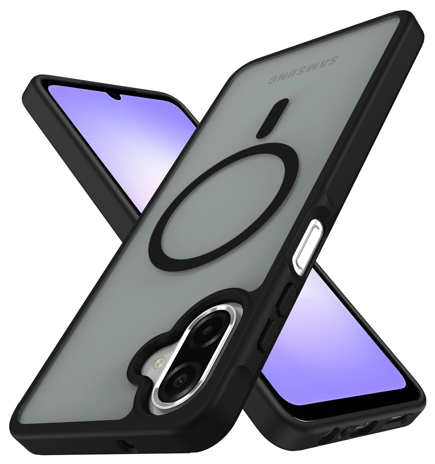 Samsung Galaxy A07 Hoesje met MagSafe Back Cover Matte Zwart afbeelding 4