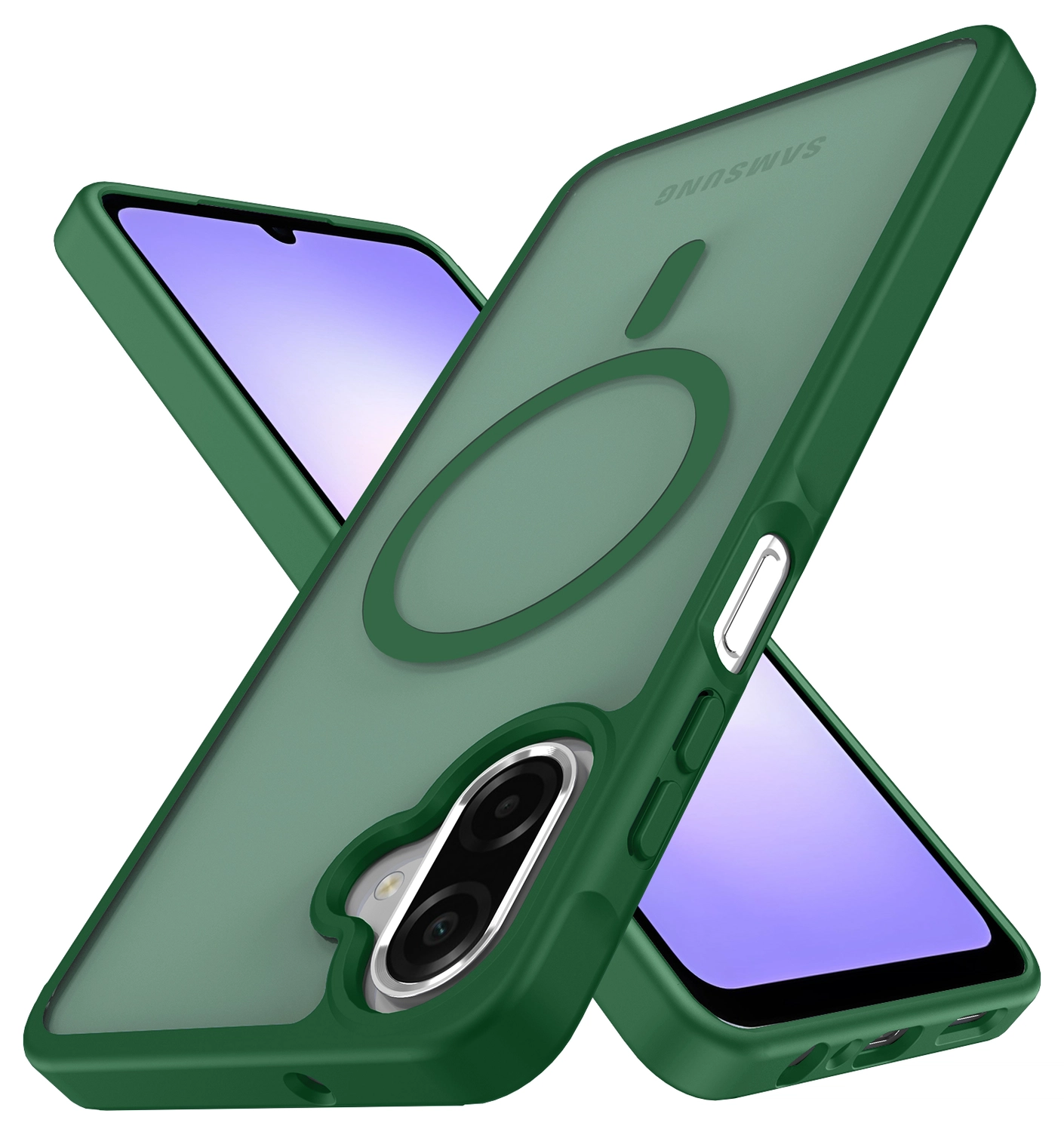 Samsung Galaxy A07 Hoesje met MagSafe Back Cover Matte Groen afbeelding 2
