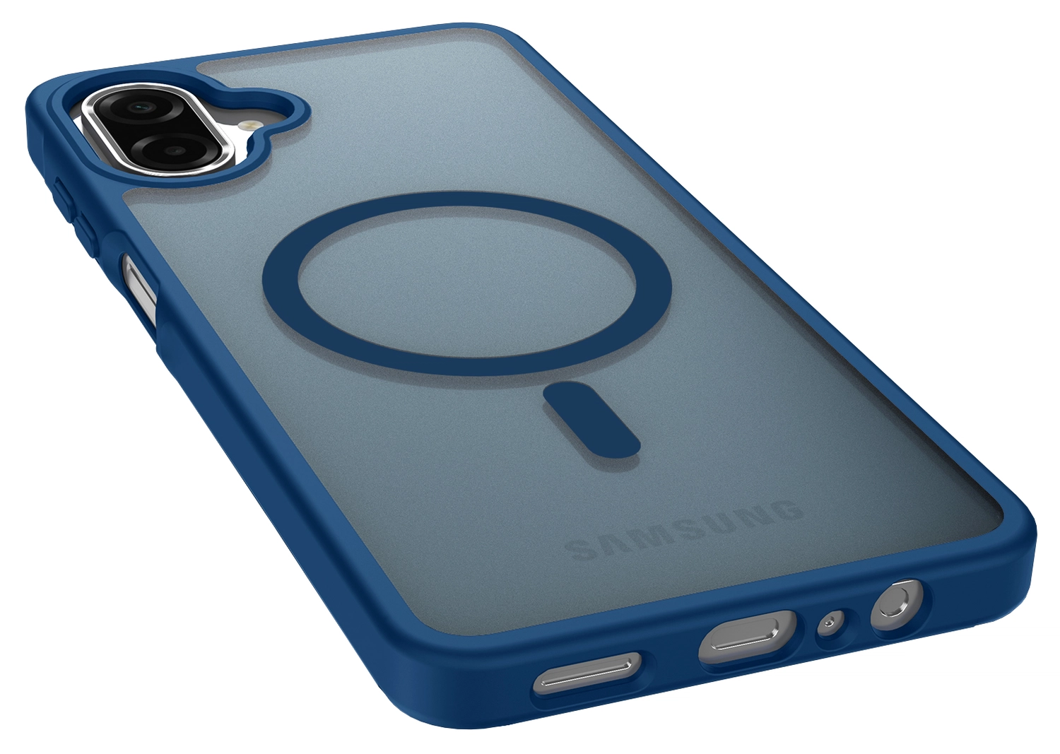 Samsung Galaxy A07 Hoesje met MagSafe Back Cover Matte Blauw afbeelding 6