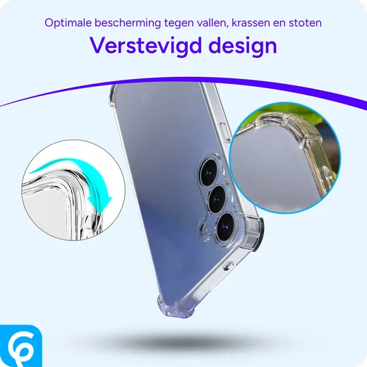 Samsung Galaxy S25 FE Hoesje Schokbestendig en Dun TPU Back Cover Transparant afbeelding 2