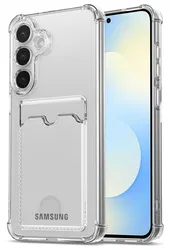 Samsung Galaxy S25 FE Hoesje Dun TPU met Pasjeshouder Back Cover Transparant afbeelding