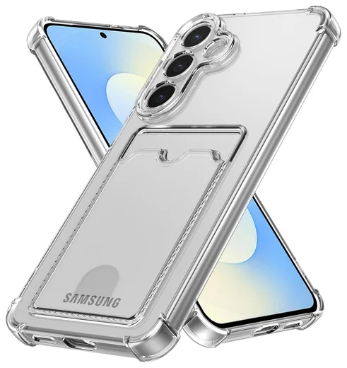 Samsung Galaxy S25 FE Hoesje Dun TPU met Pasjeshouder Back Cover Transparant afbeelding 1