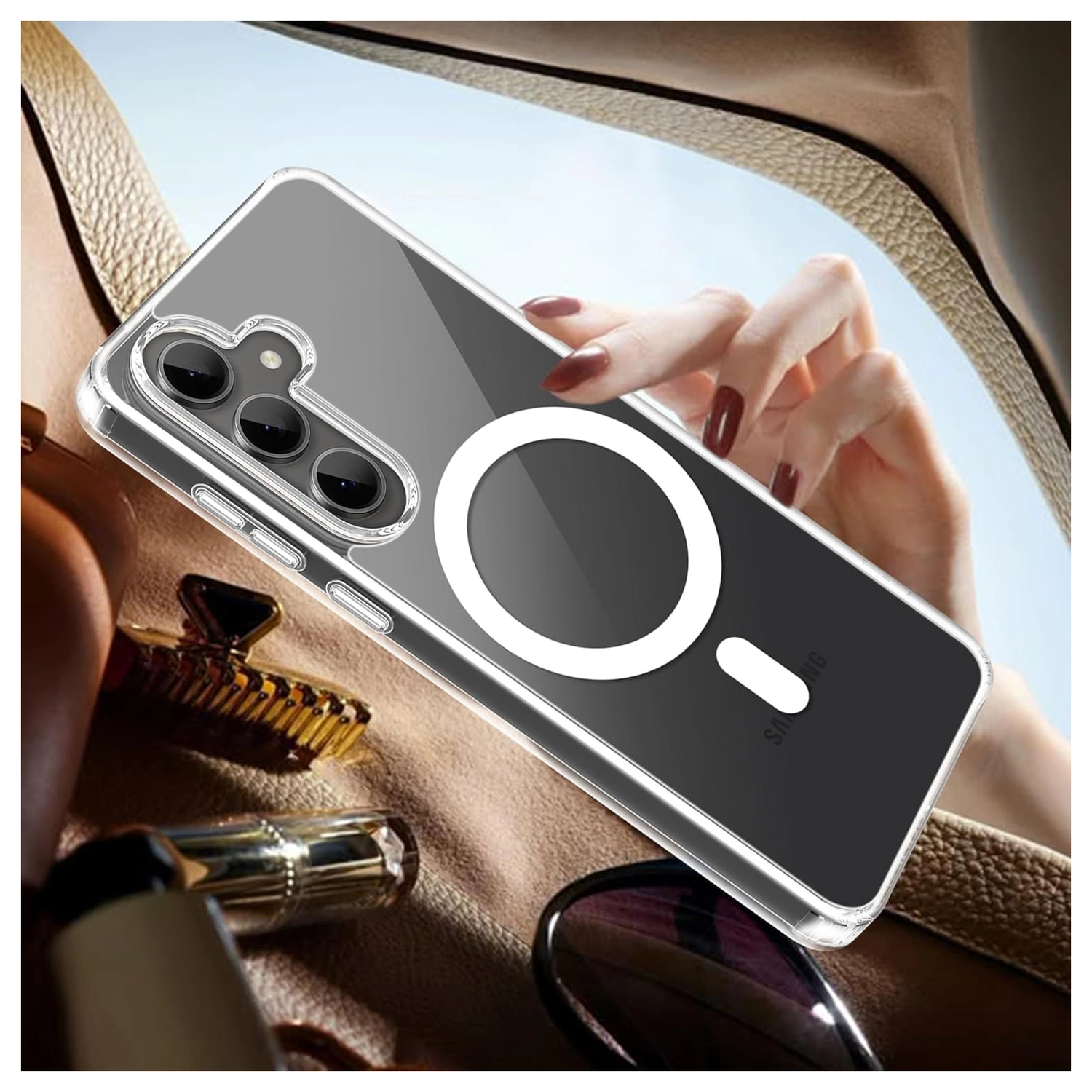 Samsung Galaxy S25 FE Hoesje Hard Back Cover met MagSafe Transparant afbeelding 8