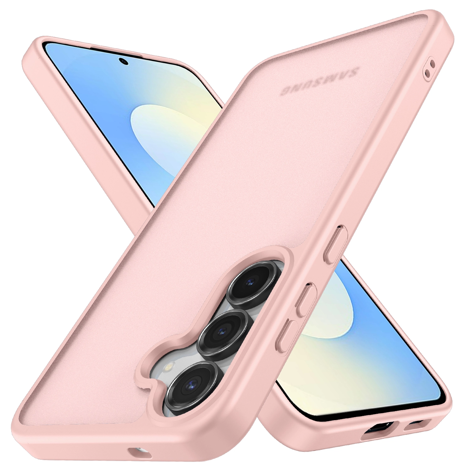 Samsung Galaxy S25 FE Hoesje Back Cover Matte Roze afbeelding 3