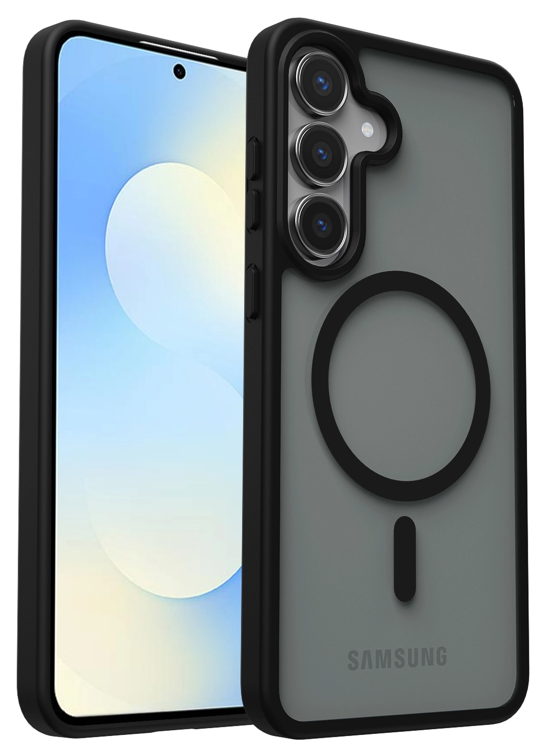 Samsung Galaxy S25 FE Hoesje met MagSafe Back Cover Matte Zwart afbeelding 10