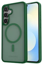 Samsung Galaxy S25 FE Hoesje met MagSafe Back Cover Matte Groen afbeelding