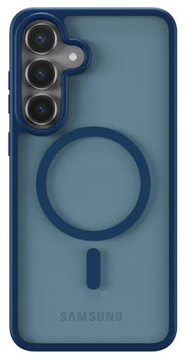 Samsung Galaxy S25 FE Hoesje met MagSafe Back Cover Matte Blauw afbeelding 4