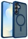 Samsung Galaxy S25 FE Hoesje met MagSafe Back Cover Matte Blauw afbeelding 7