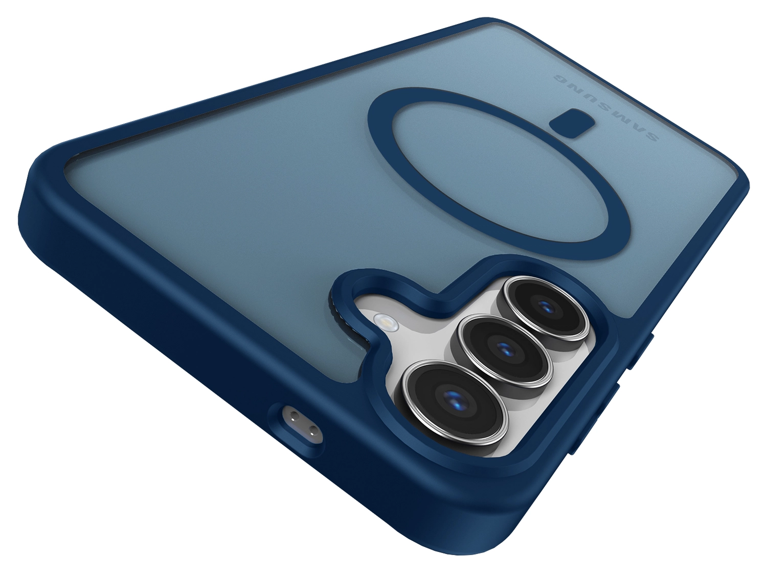Samsung Galaxy S25 FE Hoesje met MagSafe Back Cover Matte Blauw afbeelding 11