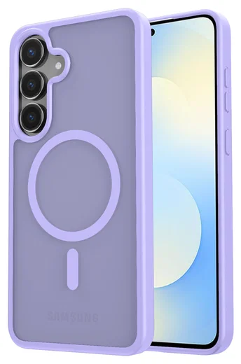 Samsung Galaxy S25 FE Hoesje met MagSafe Back Cover Matte Paars afbeelding 1