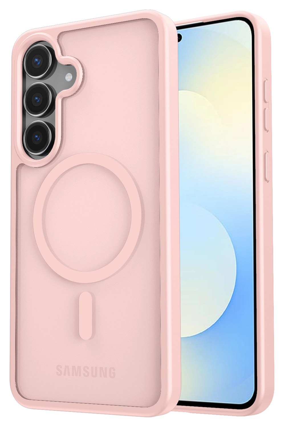 Samsung Galaxy S25 FE Hoesje met MagSafe Back Cover Matte Roze afbeelding 1