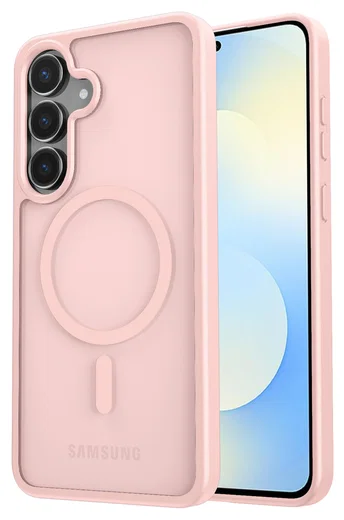 Samsung Galaxy S25 FE Hoesje met MagSafe Back Cover Matte Roze afbeelding 1