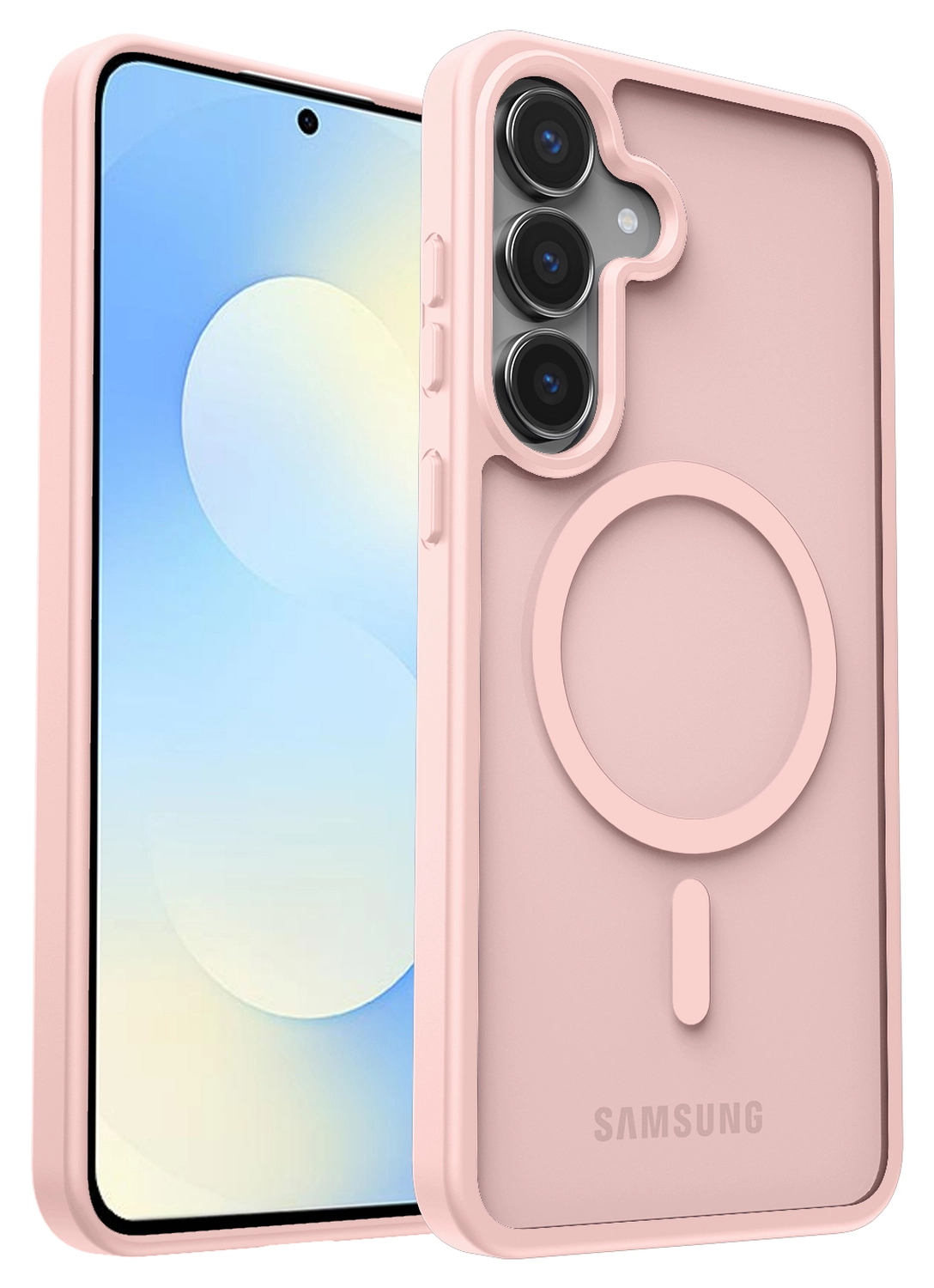 Samsung Galaxy S25 FE Hoesje met MagSafe Back Cover Matte Roze afbeelding 6