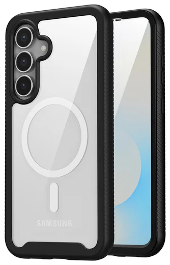 Samsung Galaxy S25 FE Hoesje Full Protect 360° Cover met MagSafe / Qi2 Zwart afbeelding 2