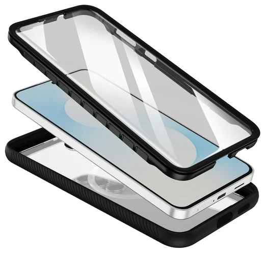 Samsung Galaxy S25 FE Hoesje Full Protect 360° Cover met MagSafe / Qi2 Zwart afbeelding 3