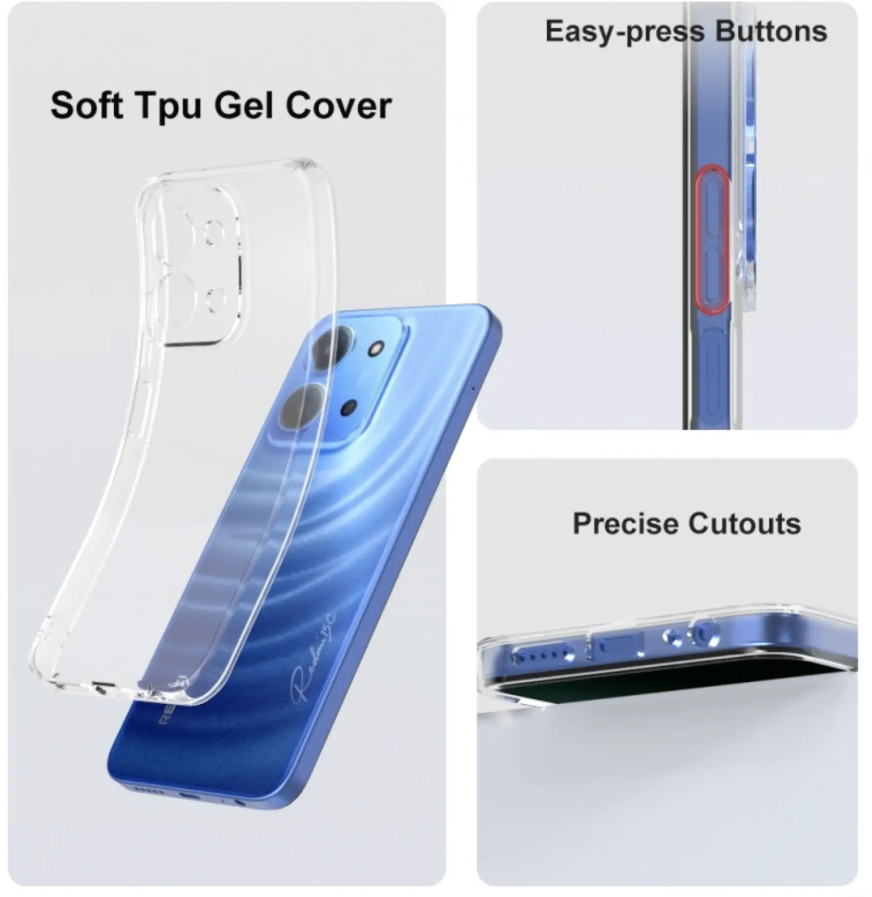 Xiaomi Redmi 15C Hoesje Dun TPU Back Cover Transparant afbeelding 3