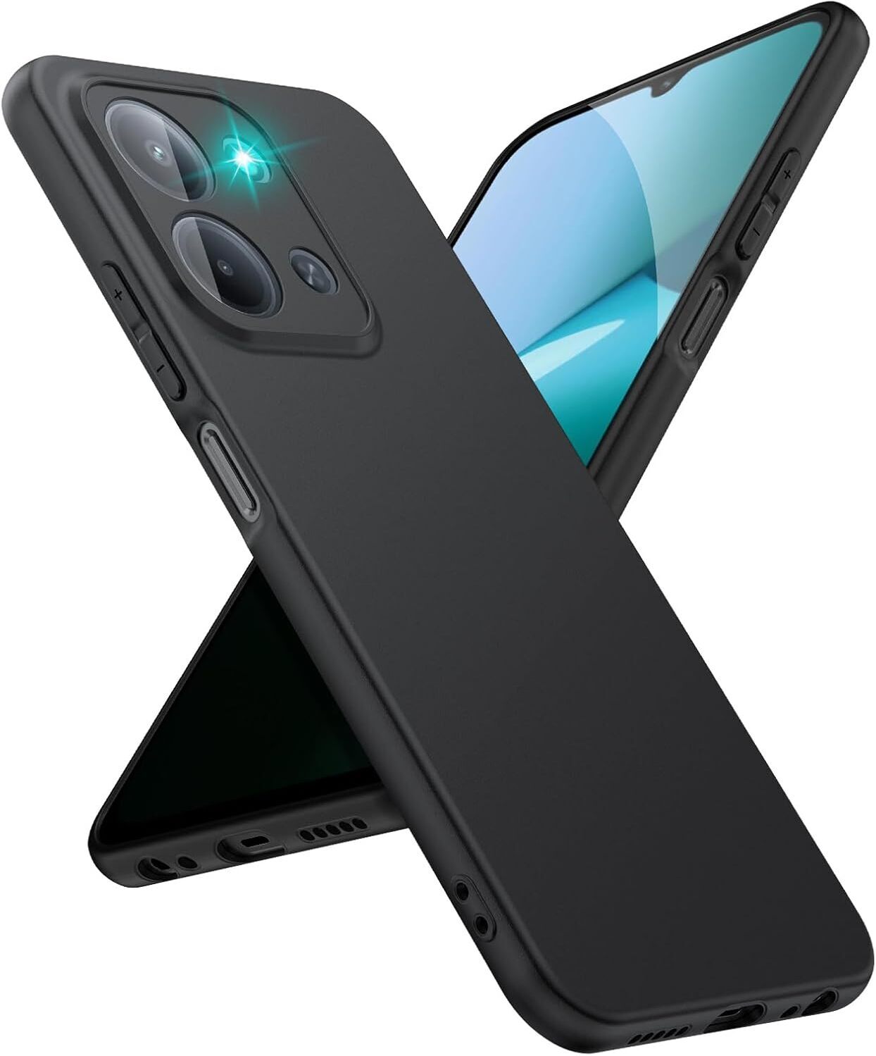 Xiaomi Redmi 15C Hoesje Dun TPU Back Cover Matte Zwart afbeelding 1
