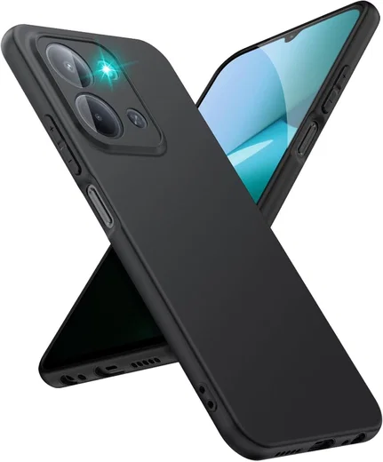 Xiaomi Redmi 15C Hoesje Dun TPU Back Cover Matte Zwart afbeelding 1