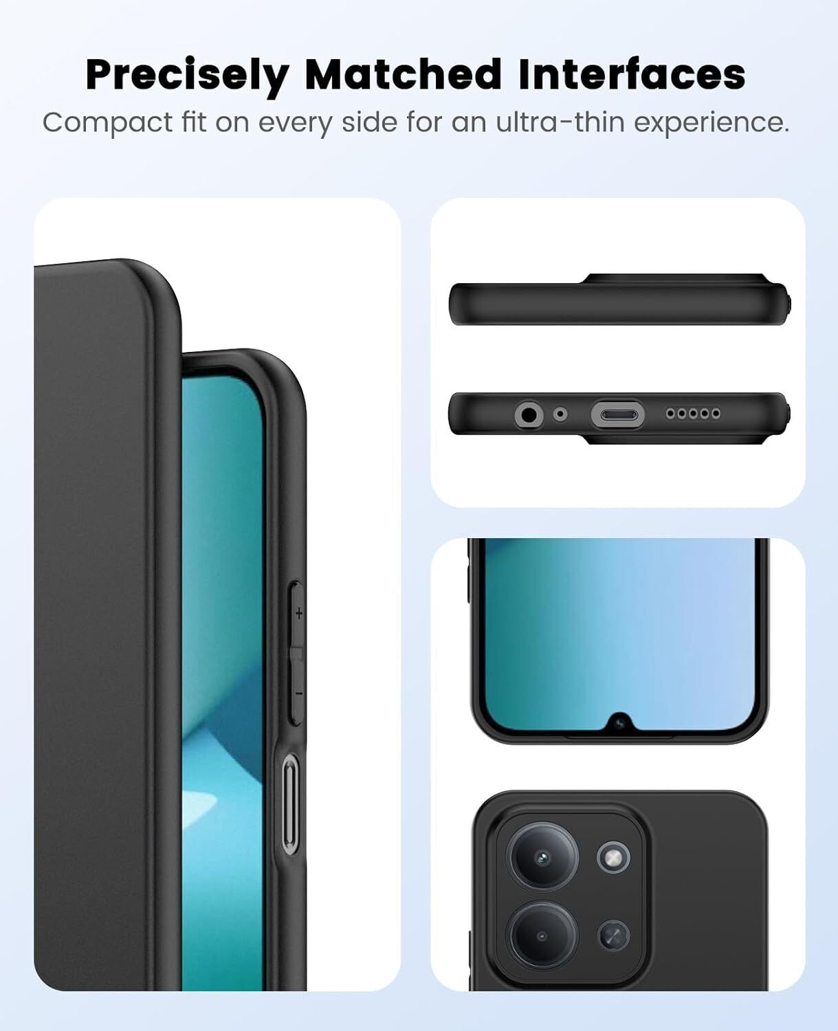 Xiaomi Redmi 15C Hoesje Dun TPU Back Cover Matte Zwart afbeelding 5