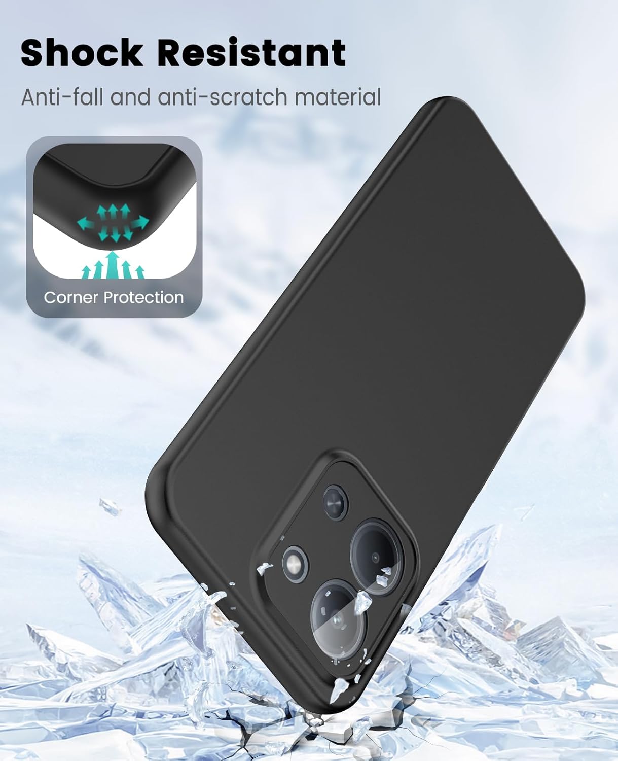 Xiaomi Redmi 15C Hoesje Dun TPU Back Cover Matte Zwart afbeelding 2
