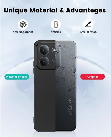 Xiaomi Redmi 15C Hoesje Dun TPU Back Cover Matte Zwart afbeelding 6