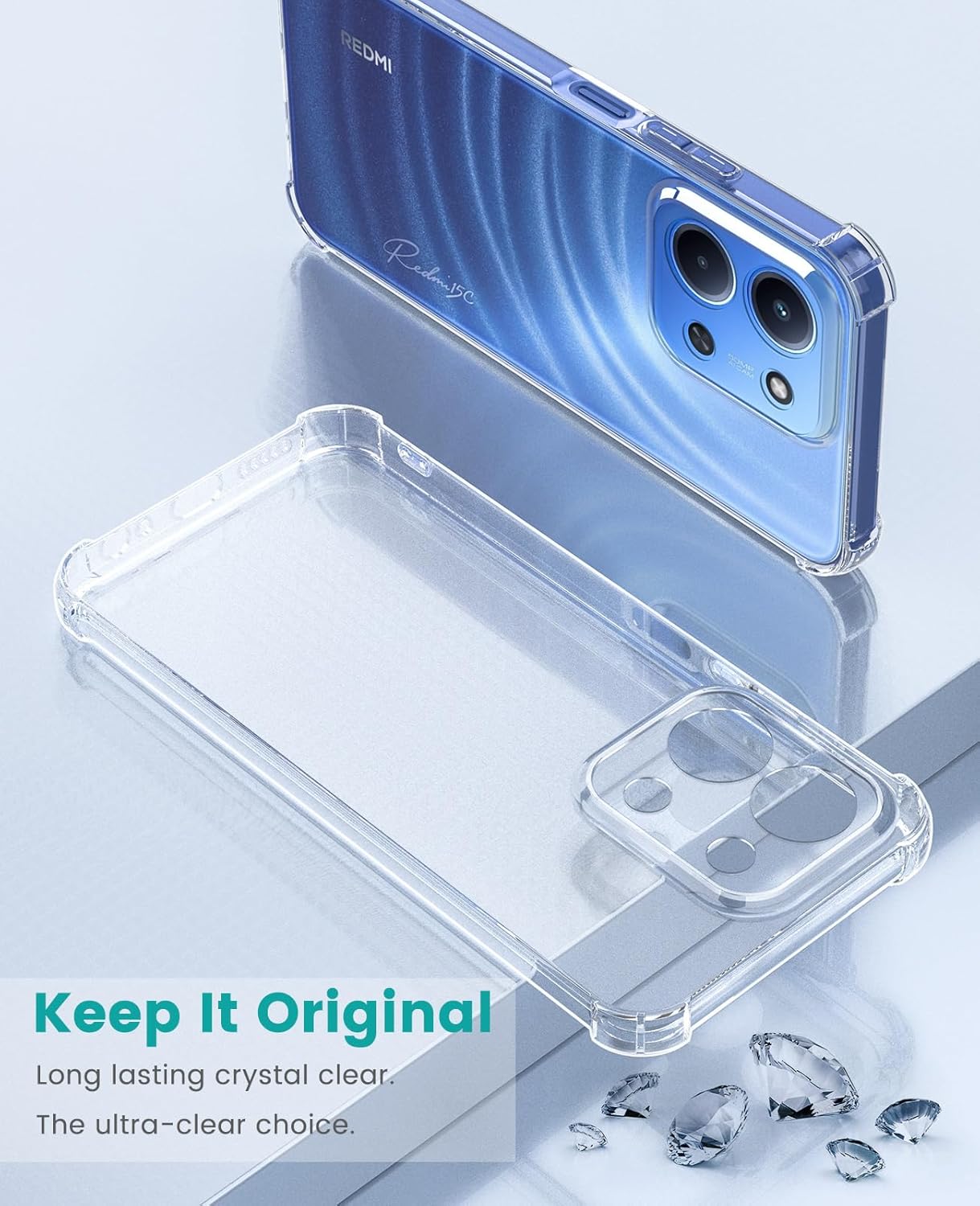 Xiaomi Redmi 15C Hoesje Schokbestendig en Dun TPU Back Cover Transparant afbeelding 5