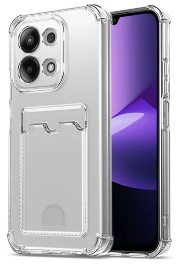 Xiaomi Redmi 15C Hoesje Dun TPU met Pasjeshouder Back Cover Transparant afbeelding 1