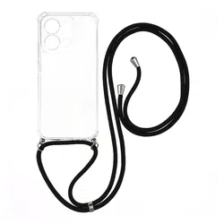 Xiaomi Redmi 15C Hoesje met Koord Schokbestendig TPU Transparant afbeelding