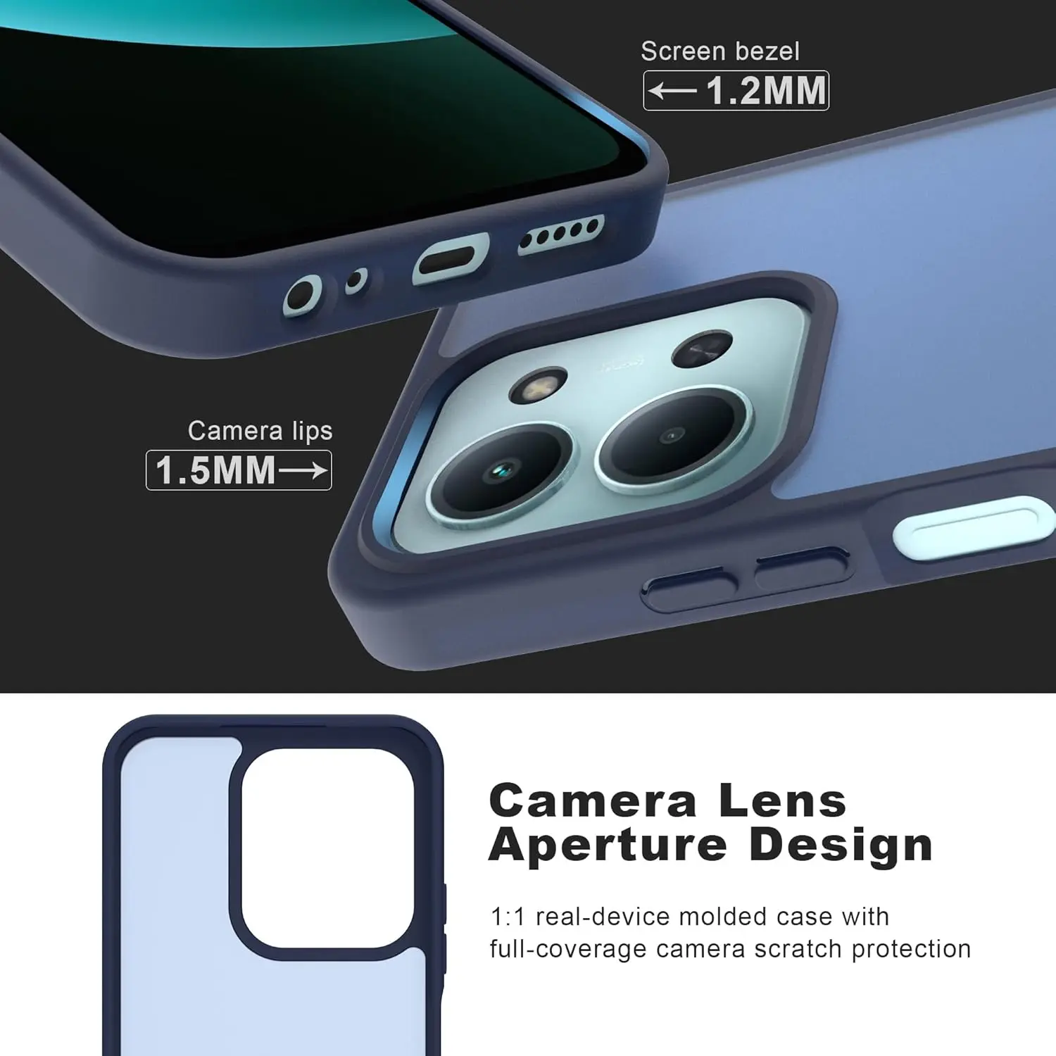 Xiaomi Redmi 15C Hoesje Back Cover Matte Blauw afbeelding 3