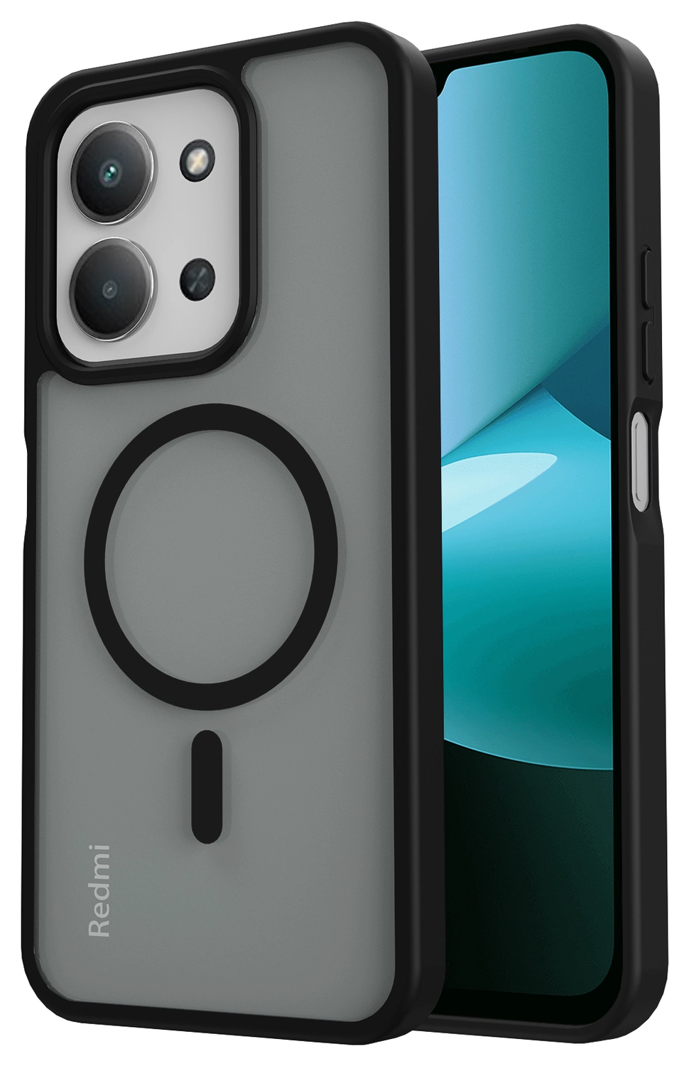 Xiaomi Redmi 15C Hoesje met MagSafe Back Cover Matte Zwart afbeelding 1