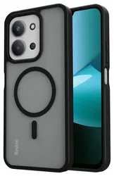 Xiaomi Redmi 15C Hoesje met MagSafe Back Cover Matte Zwart afbeelding