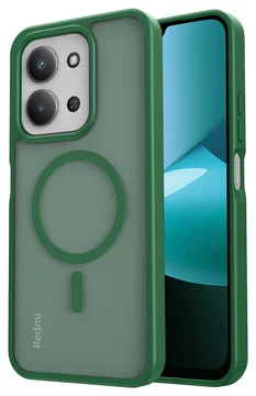 Xiaomi Redmi 15C Hoesje met MagSafe Back Cover Matte Groen