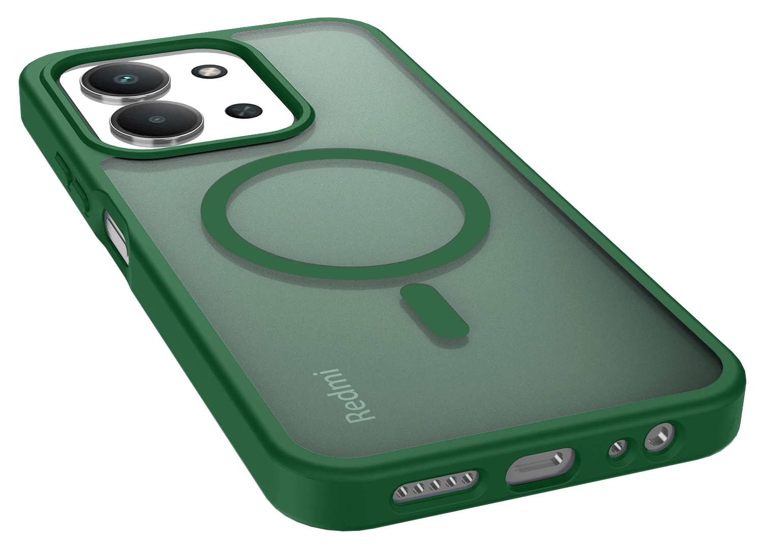 Xiaomi Redmi 15C Hoesje met MagSafe Back Cover Matte Groen afbeelding 11