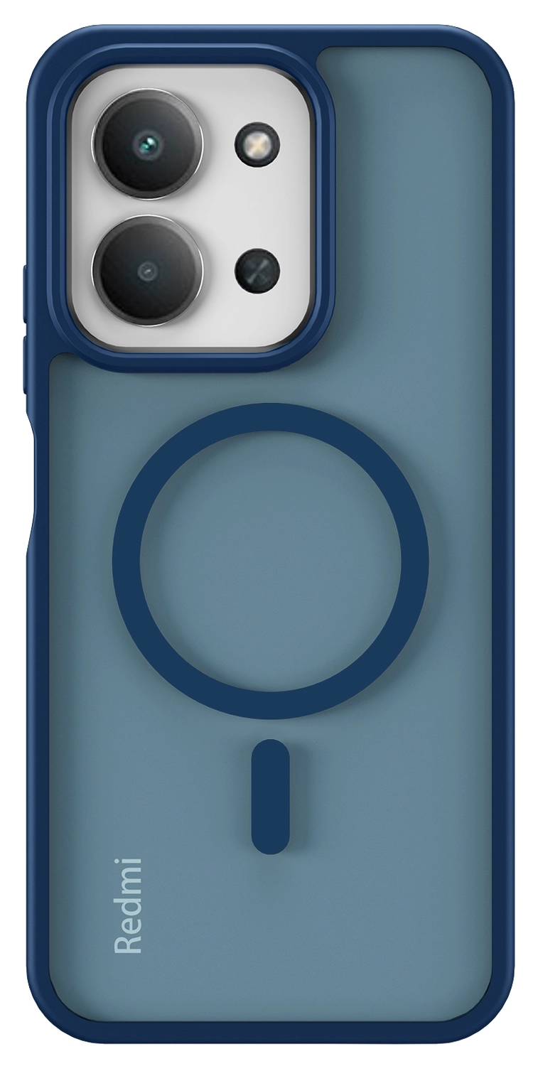 Xiaomi Redmi 15C Hoesje met MagSafe Back Cover Matte Blauw afbeelding 5