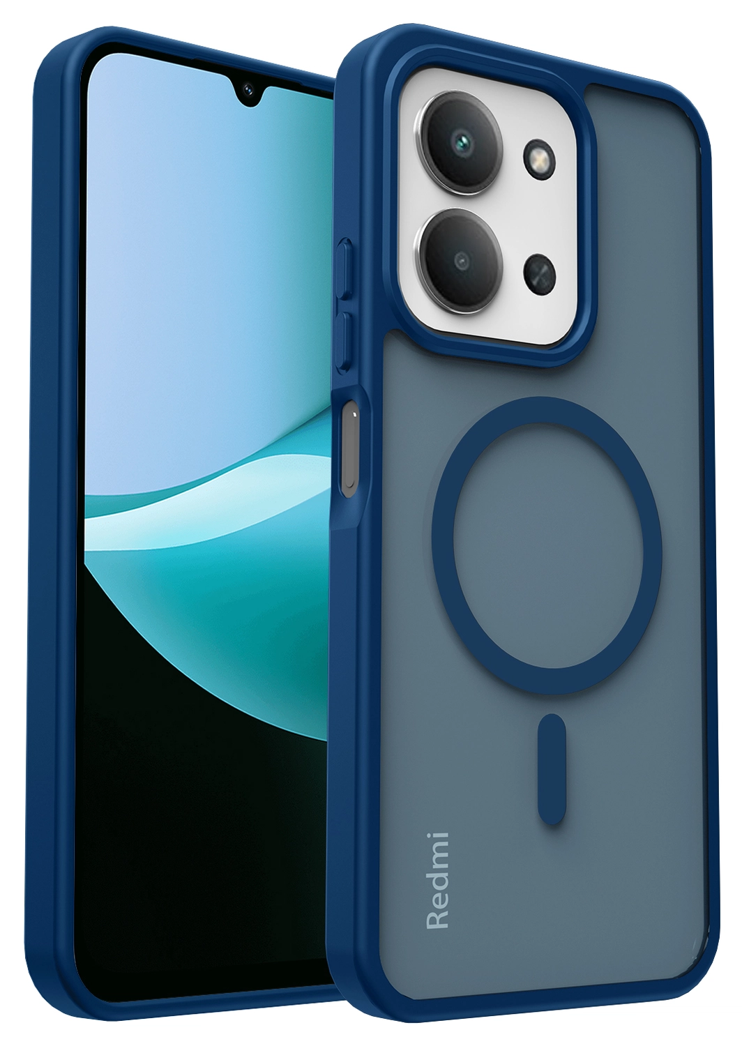 Xiaomi Redmi 15C Hoesje met MagSafe Back Cover Matte Blauw afbeelding 8