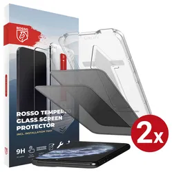 Rosso iPhone 11 Pro Privacy Glass Installatietray Dust Removal (2-Pack) afbeelding