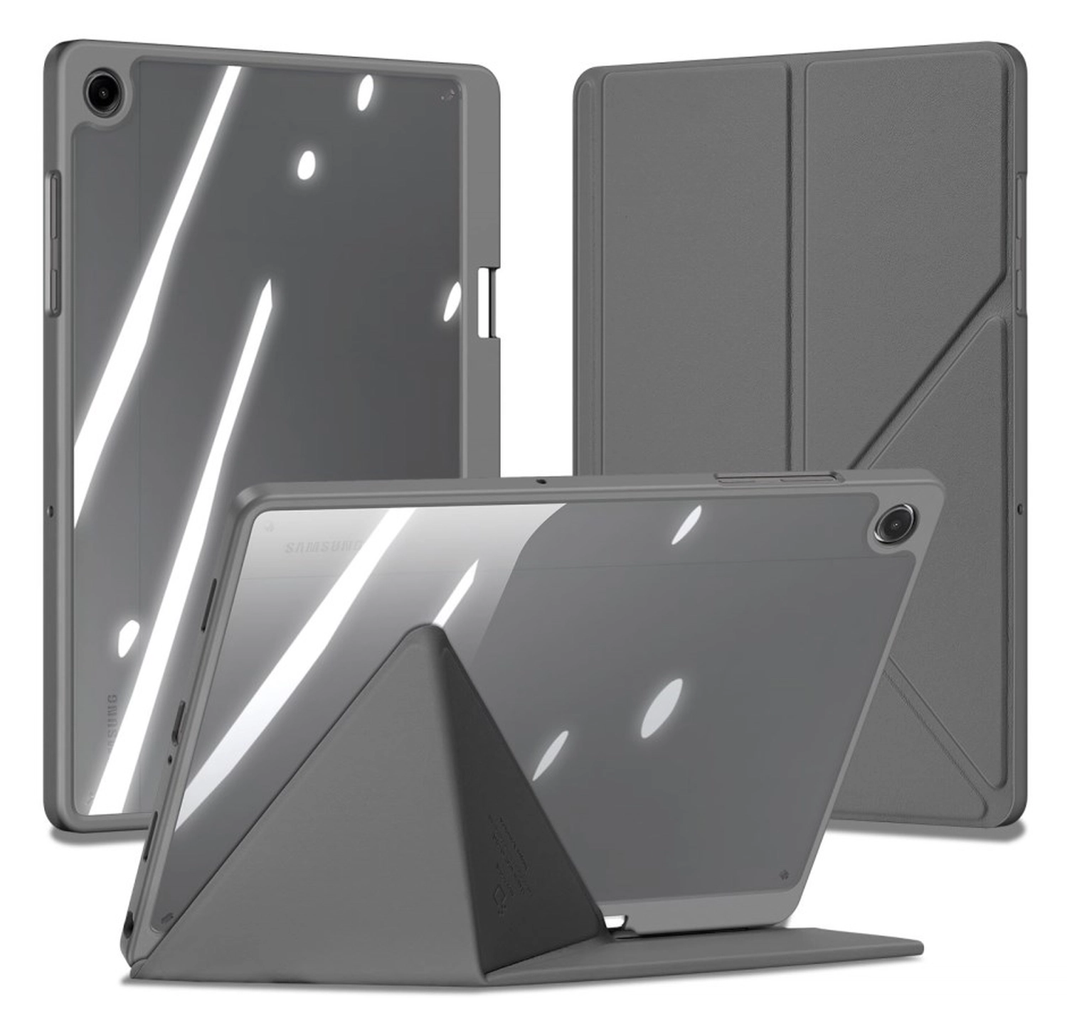 Dux Ducis Magi Samsung Galaxy Tab A11 Plus / A9 Plus Hoes V-Fold Book Case Grijs afbeelding 1