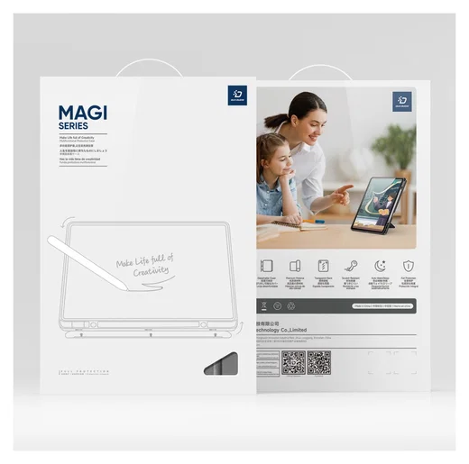 Dux Ducis Magi Samsung Galaxy Tab A11 Plus / A9 Plus Hoes V-Fold Book Case Grijs afbeelding 12