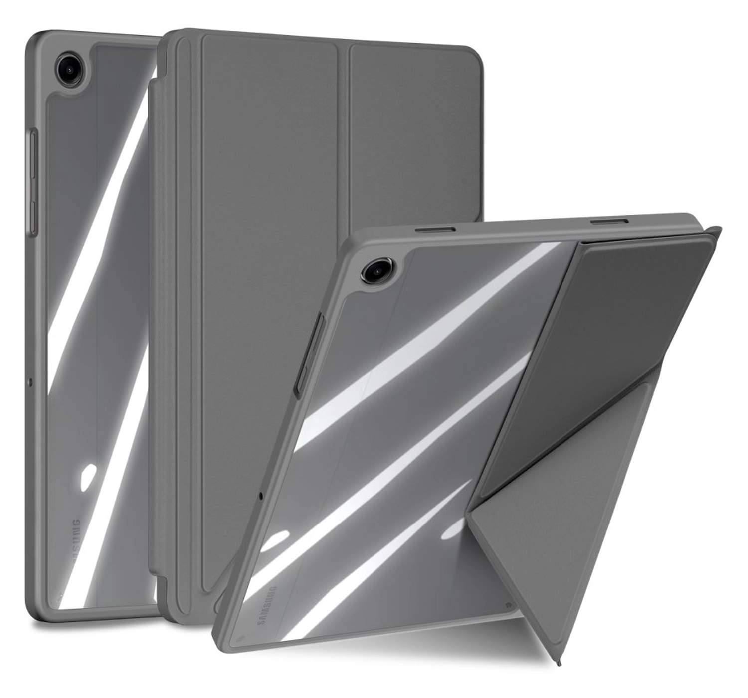 Dux Ducis Magi Samsung Galaxy Tab A11 Plus / A9 Plus Hoes V-Fold Book Case Grijs afbeelding 2