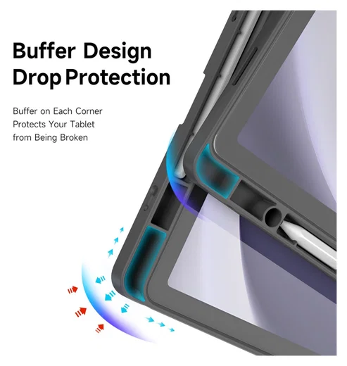 Dux Ducis Magi Samsung Galaxy Tab A11 Plus / A9 Plus Hoes V-Fold Book Case Grijs afbeelding 9