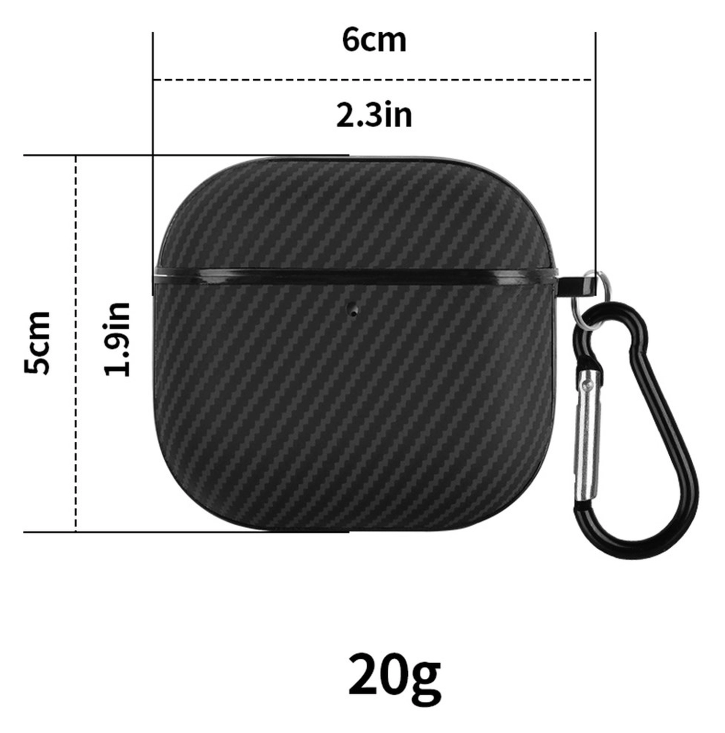 Apple AirPods 4 Hoesje TPU met Haak Carbon Blauw afbeelding 6