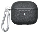 Apple AirPods 4 Hoesje Litchi TPU Schokbestendig Haak Zwart