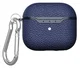 Apple AirPods 4 Hoesje Litchi TPU Schokbestendig Haak Blauw afbeelding 1