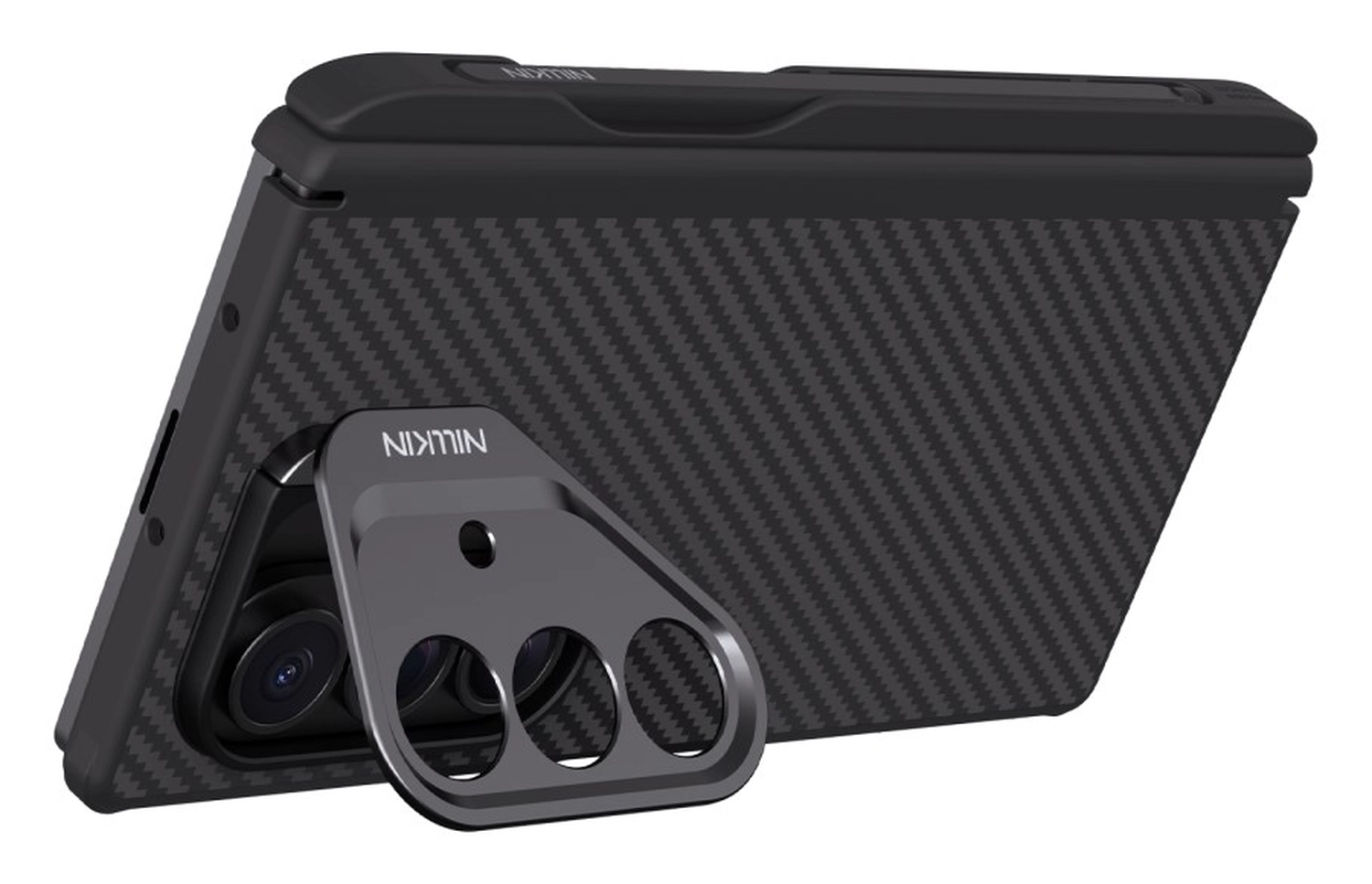 Nillkin CarboProp Samsung Z Fold 7 Hoesje MagSafe Back Cover met S-Pen Zwart afbeelding 2